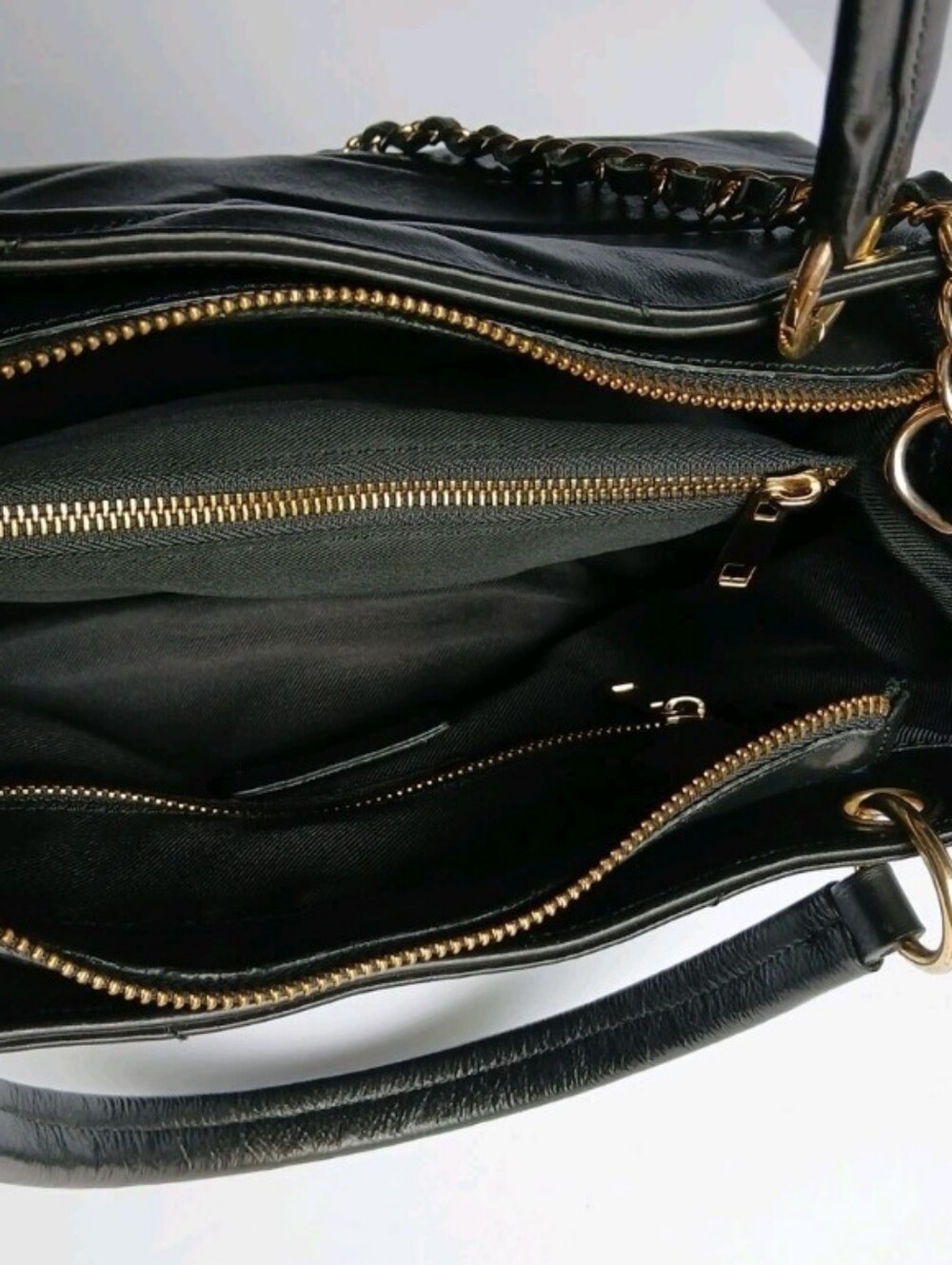 Anna Paola Purse, Black Leather, Made in Italy NWOT - Picture 4 of 6